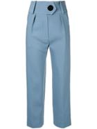 Petar Petrov Hayden High Waisted Tailored Trousers - Blue