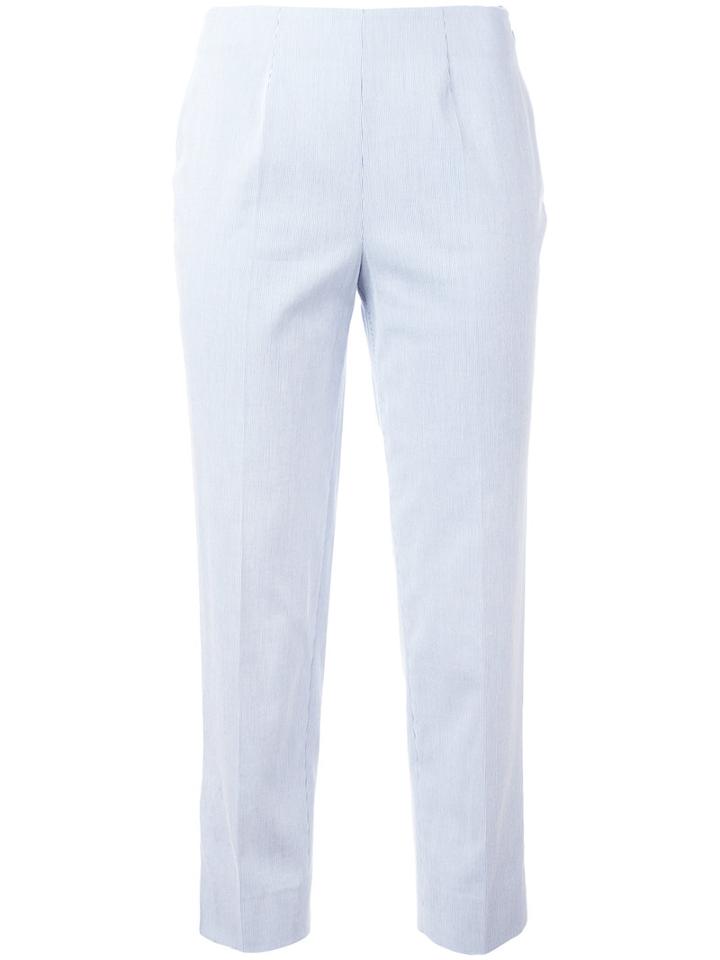 Piazza Sempione Cropped Trousers, Women's, Size: 48, Blue, Cotton/spandex/elastane