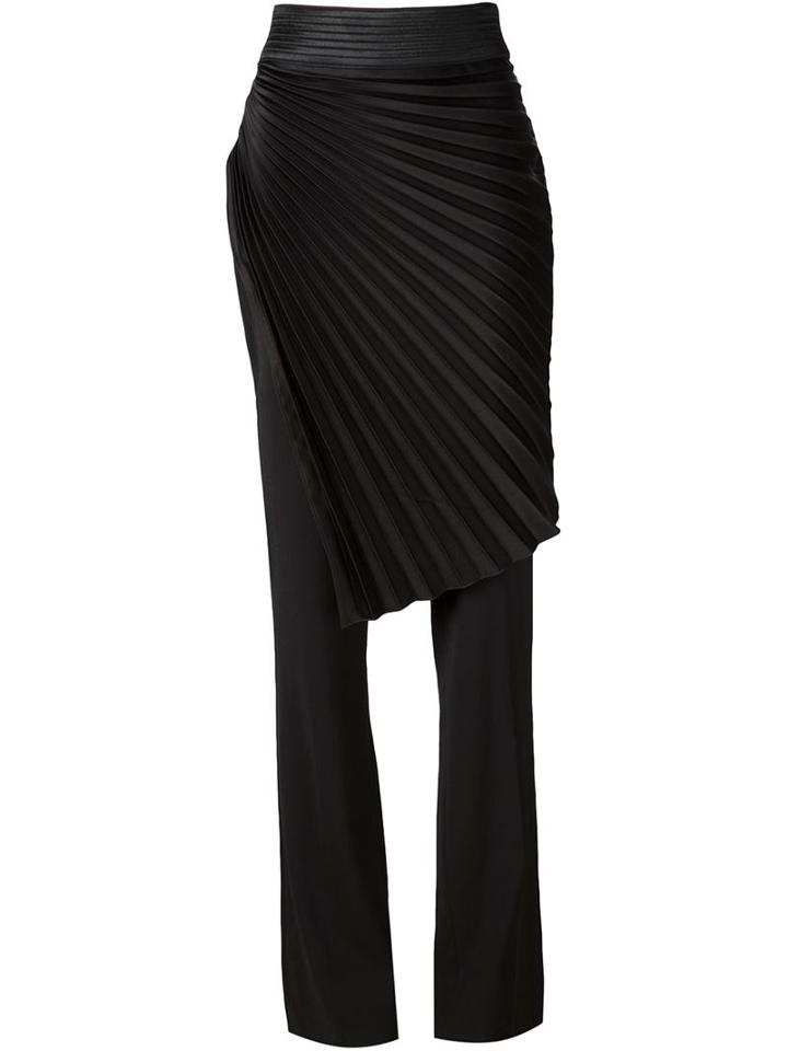 Emanuel Ungaro Pleated Layer Flared Trousers