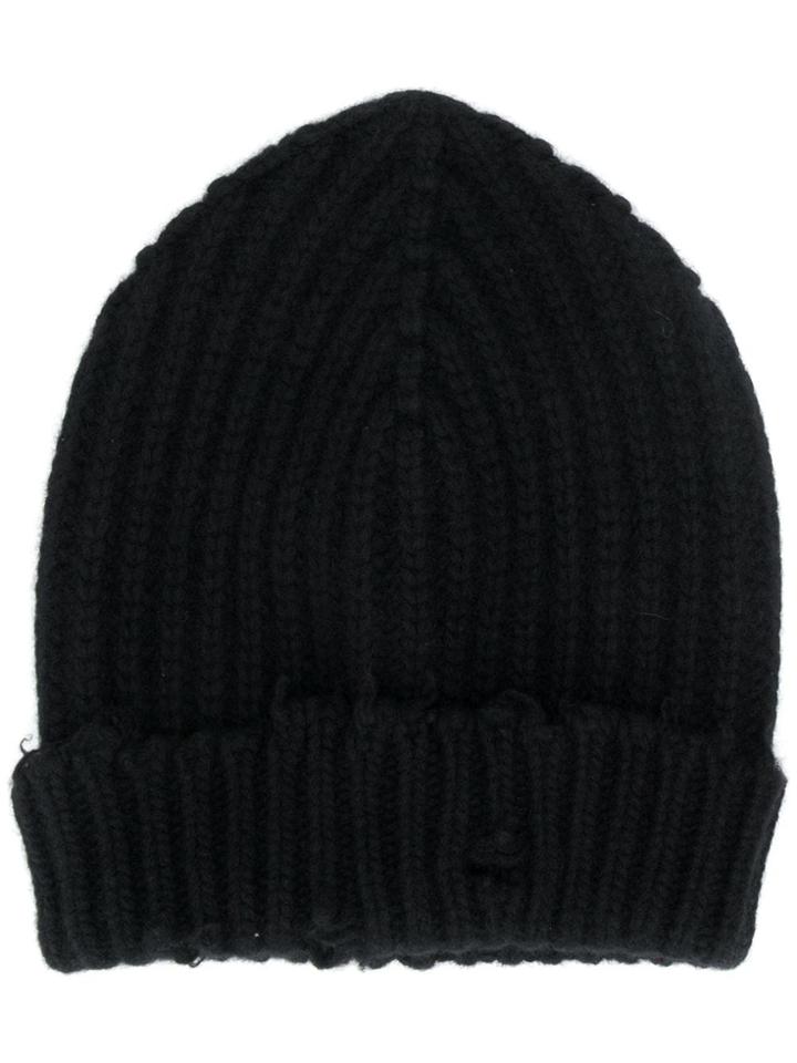 Unravel Project Intarsia Knit Hat - Black