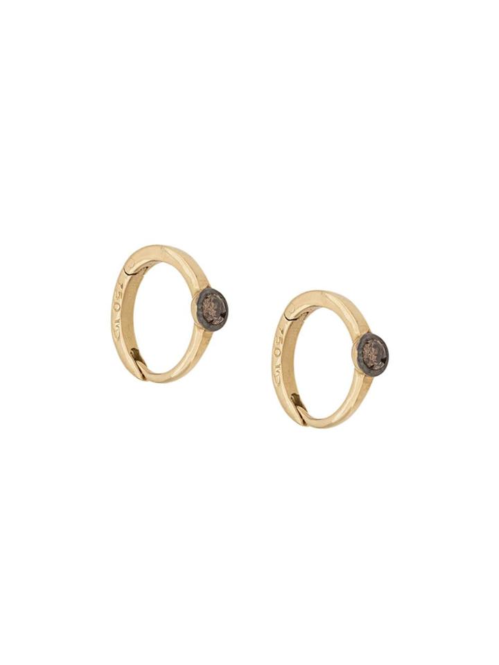 Rosa Maria 18kt Yellow Gold Boriegystdixco Diamond Small Hoops