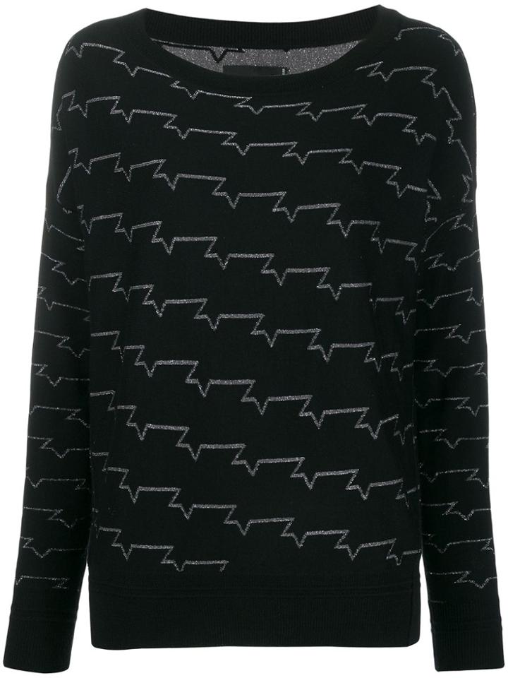 Zadig & Voltaire Metallic Pattern Jumper - Black