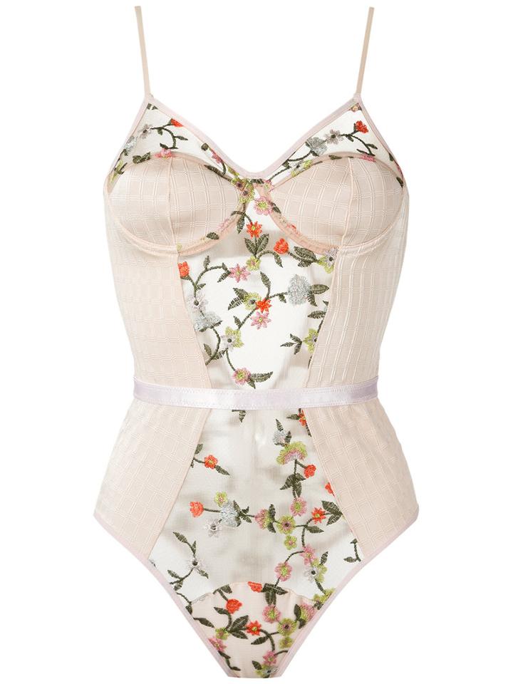 Janiero - Floral Body - Women - Polyamide/spandex/elastane - P, Nude/neutrals, Polyamide/spandex/elastane