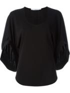 Givenchy Scoop Neck Top, Women's, Size: 36, Black, Viscose/spandex/elastane/acetate/silk