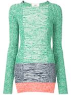 Ports 1961 Color Blocked Sweater - Green