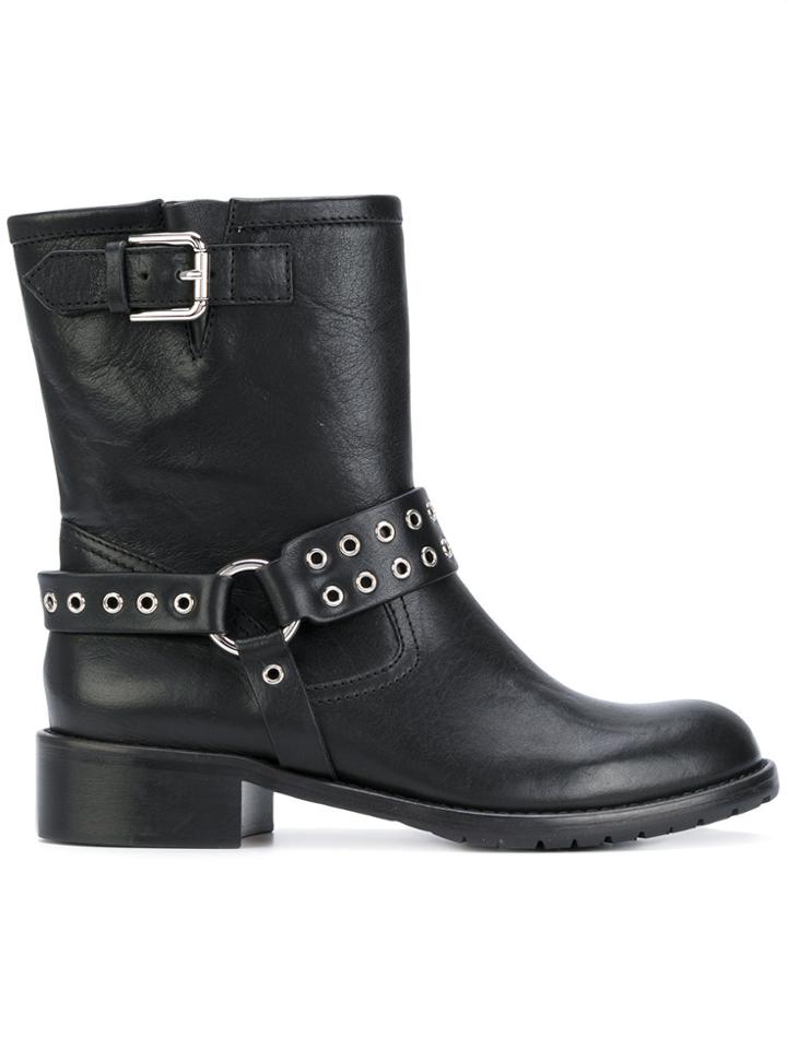 Red Valentino Eyelet Boots - Black