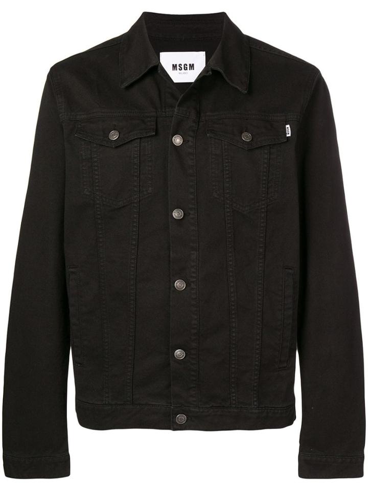 Msgm Boxy Fit Jacket - Black
