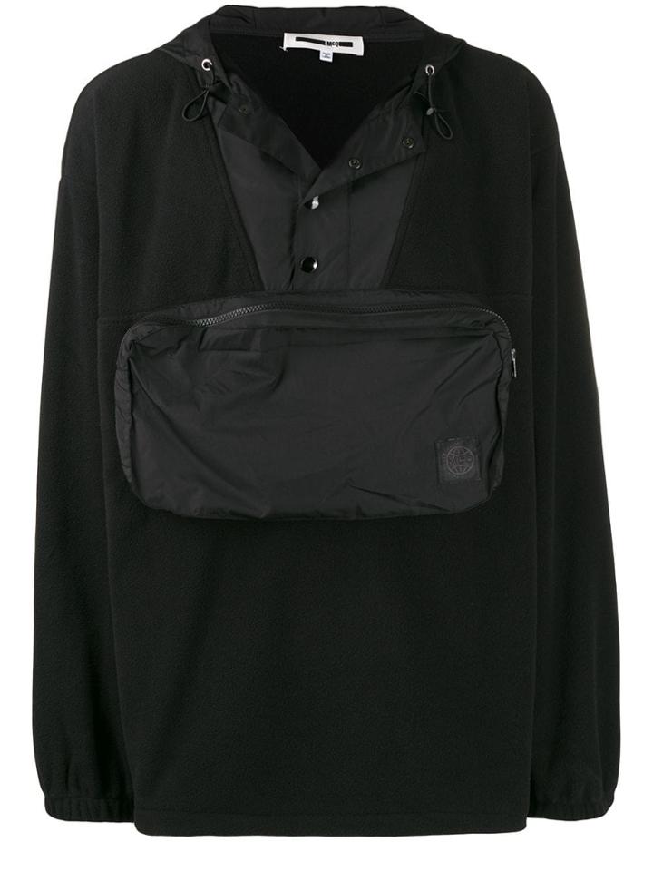 Mcq Alexander Mcqueen Offspring Pouch Pocket Hoodie - Black