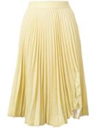 Calvin Klein 205w39nyc Pleated Midi Skirt - Yellow
