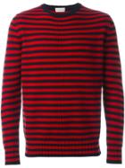 Moncler Striped Knitted Sweater - Red