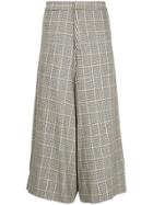 Bassike Checked Wide Leg Trousers - Multicolour