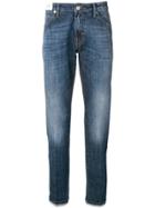 Pt05 Faded Straight Leg Jeans - Blue