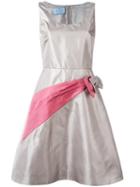 Prada Flared Dress, Women's, Size: 40, Grey, Silk/viscose