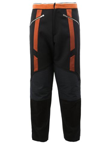 Grace Wales Bonner Contrast Panel Trackpants, Men's, Size: 44, Black, Cotton/polyester/virgin Wool/wool