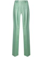 Pt01 Wide-leg Trousers - Green