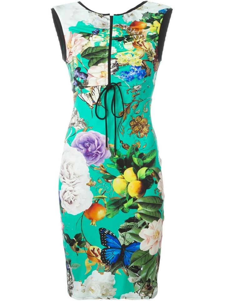 Roberto Cavalli Floral Print Sheath Dress