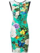 Roberto Cavalli Floral Print Sheath Dress