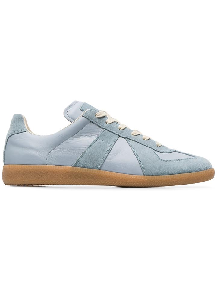 Maison Margiela Blue Replica Suede Sneakers