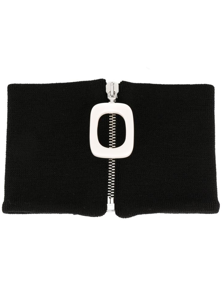 Jw Anderson Band Collar Style Scarf - Black