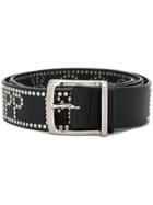 Philipp Plein Studded Buckle Belt - Black