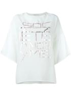 Société Anonyme Oversized Front Print T-shirt, Women's, Nude/neutrals, Silk
