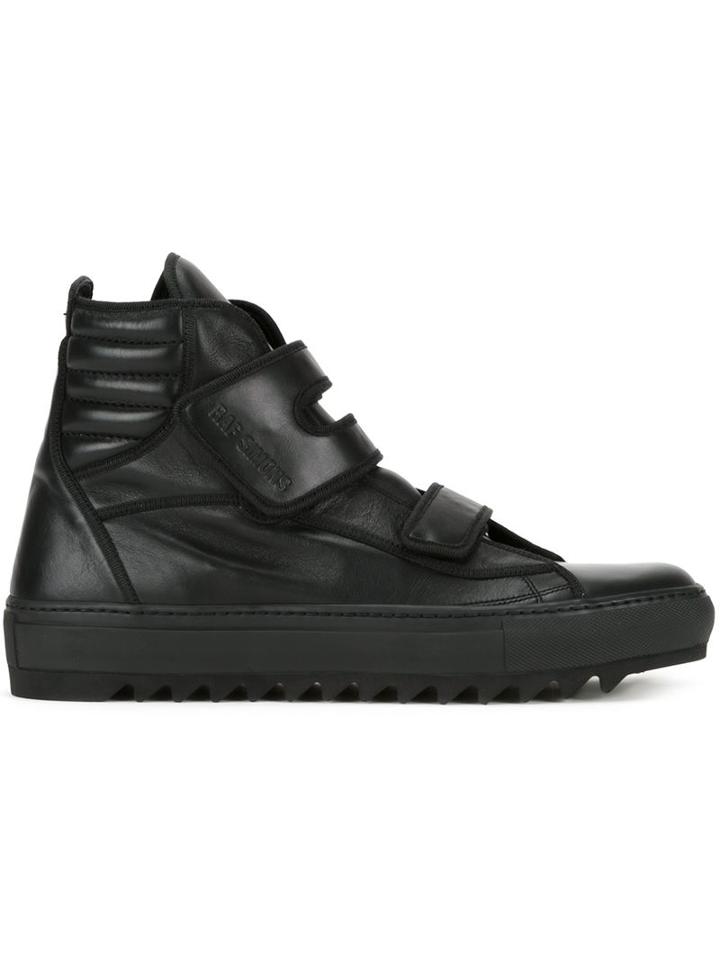 Raf Simons Velcro Hi-top Sneaker, Men's, Size: 43, Black, Leather/rubber