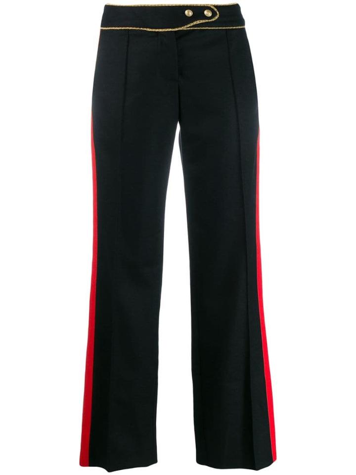 Paco Rabanne Piped Trousers - Black