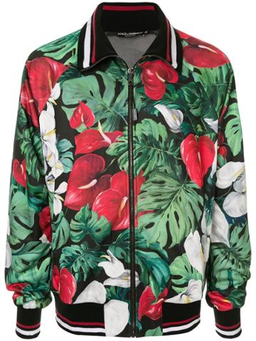 Dolce & Gabbana Anthurium Print Bomber Jacket - Multicolour