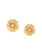 Chanel Pre-owned 1994 Camellia Earrings - Gold