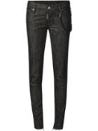 Dsquared2 Medium Waist Skinny Jeans, Women's, Size: 42, Black, Cotton/spandex/elastane