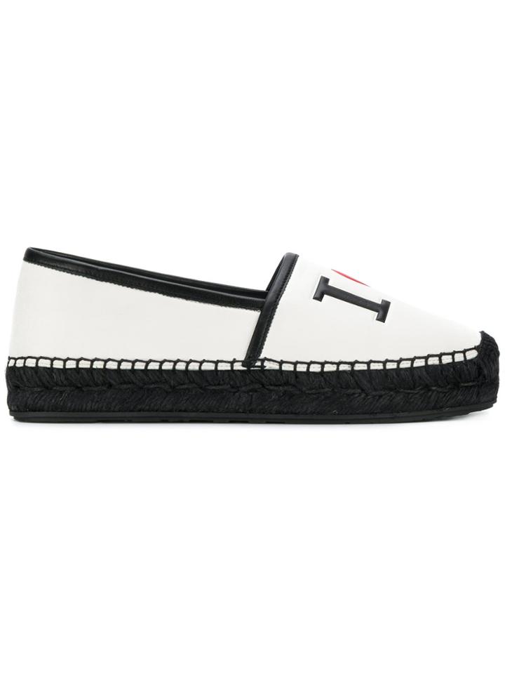 Dolce & Gabbana I Heart D & G Espadrilles - White