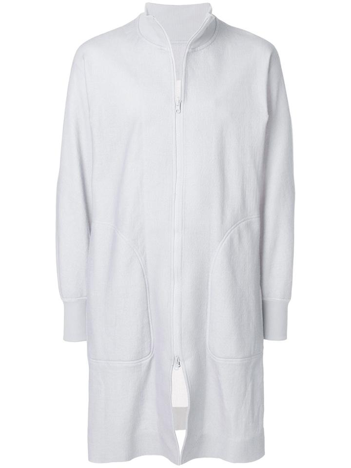 Y-3 Long Zip Front Sweatshirt - Grey