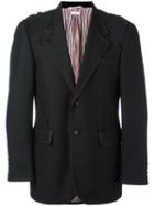 Thom Browne Distressed Blazer, Men's, Size: 3, Black, Cupro/wool/mohair