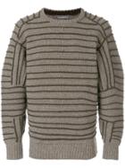 Issey Miyake Pre-owned Tonal Striped Jumper - Brown