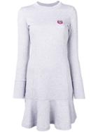 Kenzo Peplum Hem Sweatshirt Dress - Grey