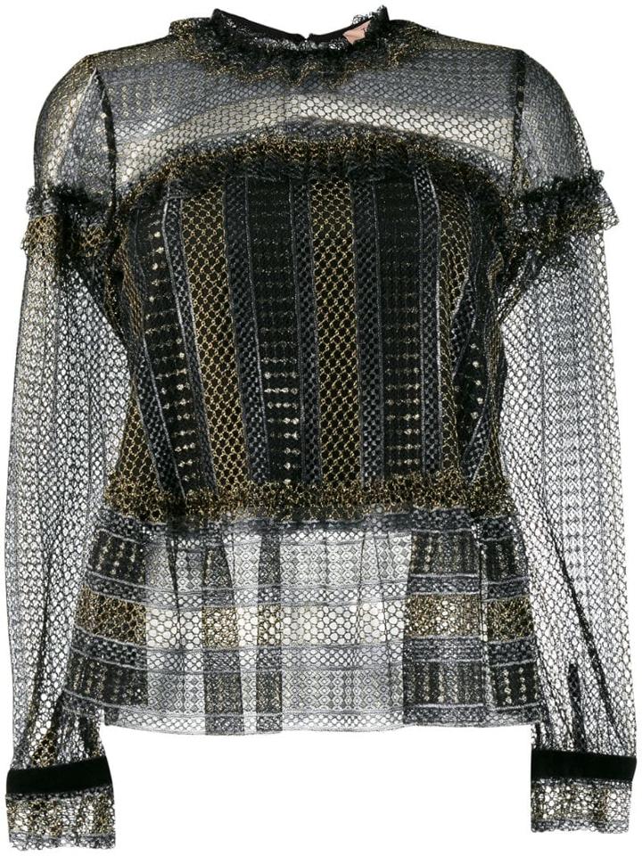 Twin-set Sheer Blouse - Black
