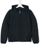 Save The Duck Kids Exposed Zip Padded Jacket - Blue