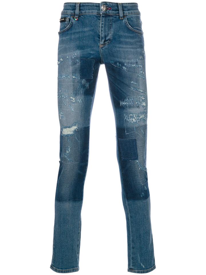 Philipp Plein - Light Washed Jeans - Men - Cotton/polyester/spandex/elastane - 34, Blue, Cotton/polyester/spandex/elastane