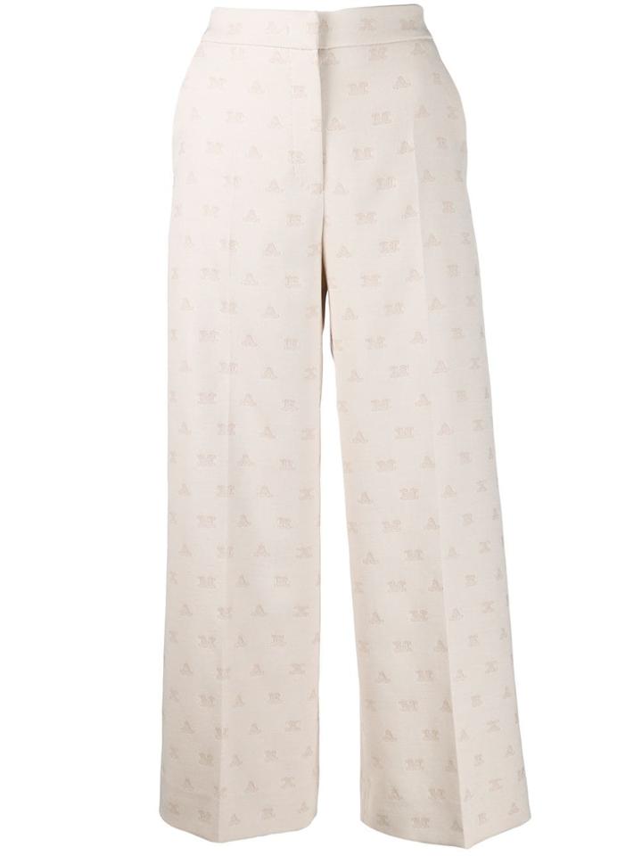 Max Mara Cropped Flared Trousers - Neutrals