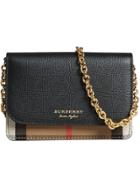 Burberry House Check Chain Wallet - Black