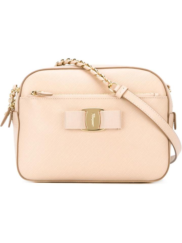 Salvatore Ferragamo - Vara Crossbody Bag - Women - Calf Leather - One Size, Nude/neutrals, Calf Leather