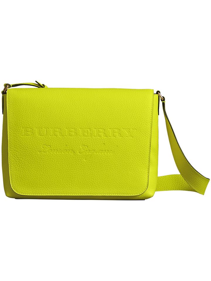 Burberry Embossed Messenger Bag - Yellow & Orange