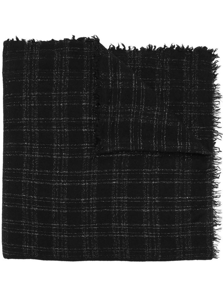 Faliero Sarti 'tundra' Scarf, Adult Unisex, Black, Virgin Wool/silk/cupro/polyester