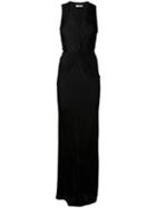 Lanvin - Gathered Evening Dress - Women - Viscose - 36, Black, Viscose