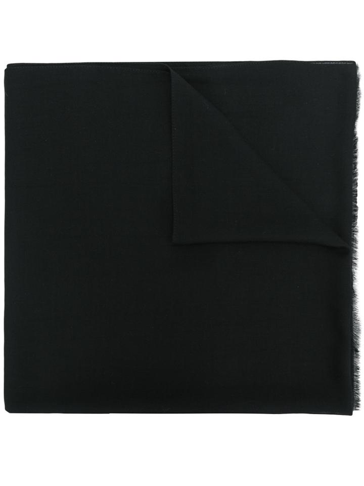 Moschino Frayed Scarf - Black