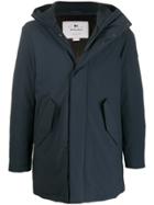 Woolrich Concealed Front Coat - Blue