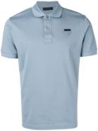 Prada Chest Logo Polo Shirt - Blue