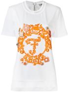 Fendi - Embroidered T-shirt - Women - Cotton/polyamide/polyester/spandex/elastane - 40, White, Cotton/polyamide/polyester/spandex/elastane