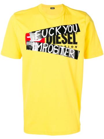 Diesel Imposter Printed T-shirt - Yellow & Orange