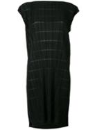 Pleats Please By Issey Miyake - Slash Neck Shift Dress - Women - Polyester - 3, Black, Polyester
